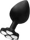 Shots Ouch Extra Large Lucky Diamond Butt Plug Анална тапа XLarge Black 9.6см