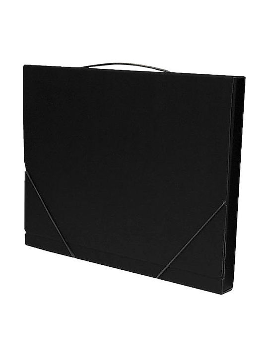 Next Πλαστική Τσάντα Σχεδίου με Λάστιχο και Χερούλι 36x28x3cm Μαύρη