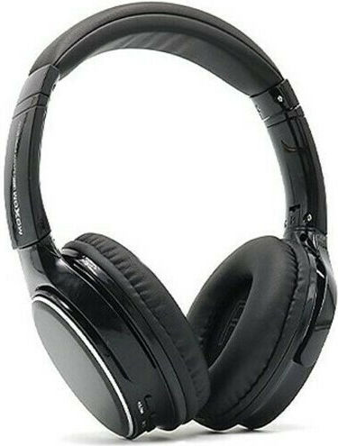 Moxom MX-WL16 Bluetooth Wireless Over Ear Headphones with Radio with 5 hours of Operation Black