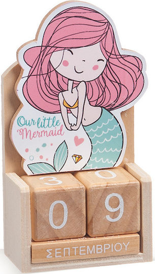 Taufgeschenke mit Kalender Meerjungfrau aus Holz 48 Stück H978