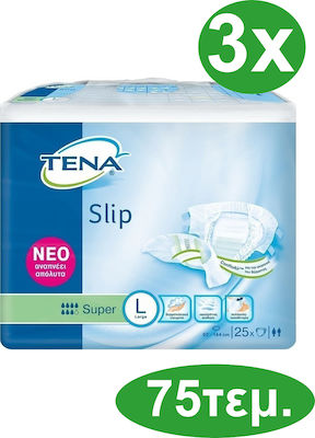 Tena Slip Super Incontinence Diapers Large 3x25pcs