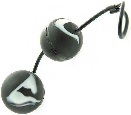 Seven Creations Marbilized Duo Balls Κολπικές Μπάλες Μαύρες