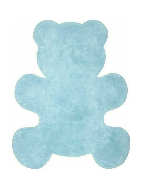 Nattiot Little Teddy Kinder Teppich Hellblau 80...