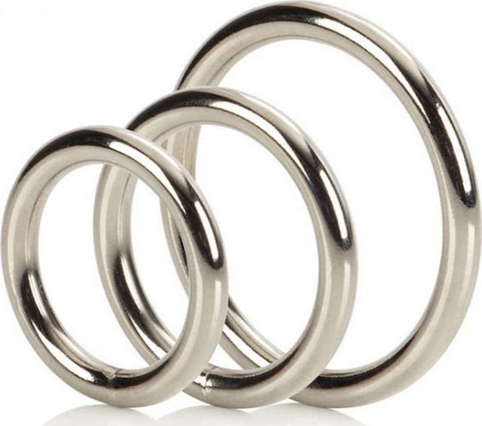 Calexotics Silver Ring 3 Piece Set Erection Enhancer