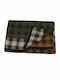 Privato W-2010 1 Unisex Check Scarf Khaki