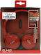 Gjby GJ-12 Wired On Ear Headphones Red