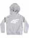 4F Kids Sweatshirt with Hood Gray