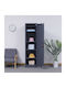 Single-Leaf Metallic Galvanized Cabinet with Locking Capability with 4 Shelves Anthracite Matte 50x45x181 cm
