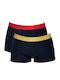 -2 Men's Boxers Black / Red / Gold 2Pack