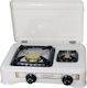 Aminko L2 Countertop Burner Flüssiggas Double Weiß