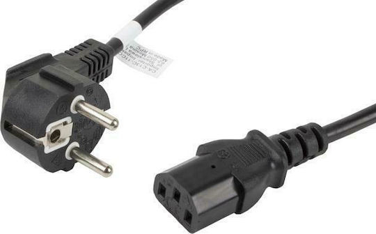 Lanberg IEC C13 - Schuko Cable 1.8m Μαύρο CA-C13C-11CC-0018-BK