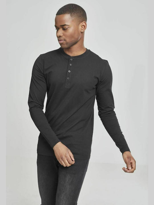 Urban Classics Men's Long Sleeve Blouse with Bu...