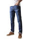 TB1437 Men's Jeans Pants Elastic with Loose Fit Navy Blue