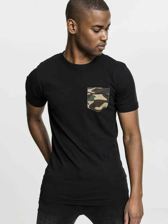 Urban Classics T-shirt Bărbătesc cu Mânecă Scurtă Negru