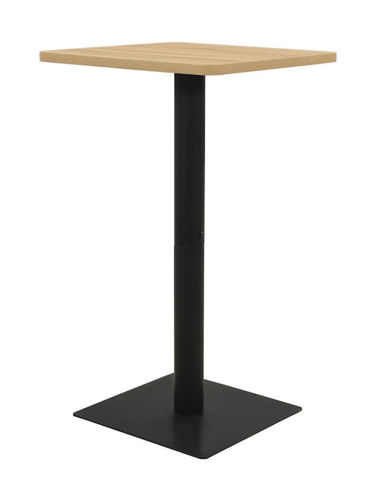 Tisch Bar aus Massivholz & Metall Oaks 70x70x107cm