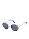 David Beckham Men's Sunglasses with Gold Metal Frame and Blue Lens DB 1033/S 2IK/KU