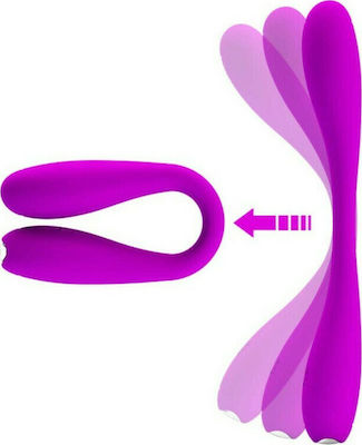 Pretty Love Yedda Vibrator for Couples with Remote Control 17.2cm BI-014710 Purple