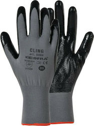 Cofra Cling Gloves for Work Gray Nitrile/Polyester