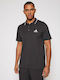 Adidas Bluza Sportivă pentru Bărbați cu Mânecă Scurtă Polo Neagră