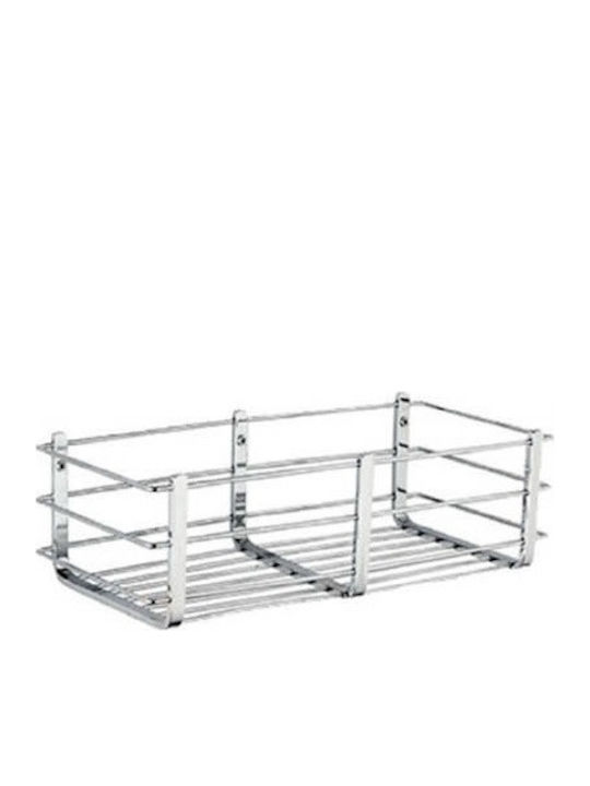 Tema Wall Mounted Bathroom Shelf Inox with 1 Shelf 20x10x10cm