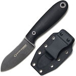 AlpinPro Raymond Knife Black with Blade made of Steel in Sheath