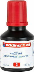 Edding T25 Ανταλλακτικό Μελάνι για Μαρκαδόρο Κόκκινο 30ml