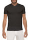 Men's Undershirt Short-sleeved in Black Color