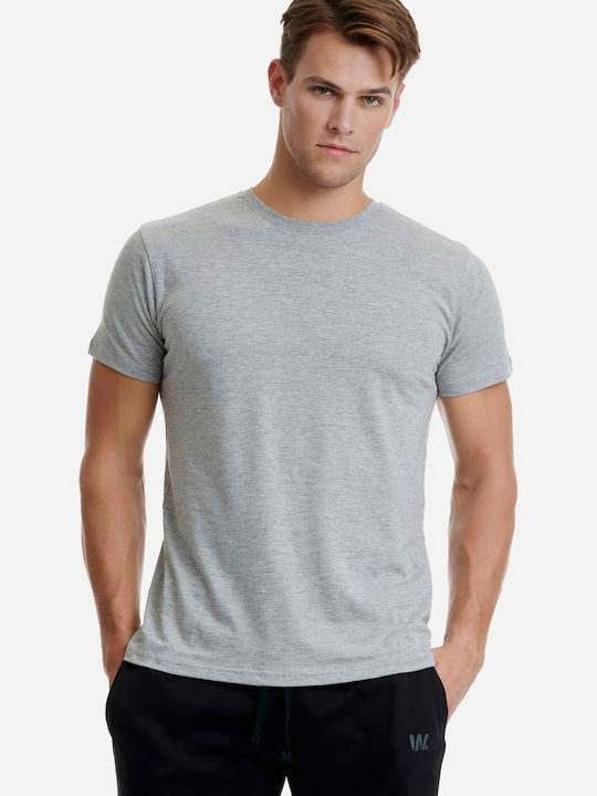 Walk Men's Short Sleeve Undershirt Gray W1915-49