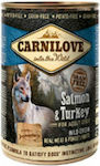 Carnilove Nassfutter Hunde in Dose mit Türkei und Lachs ohne Getreide & Gluten 400gr