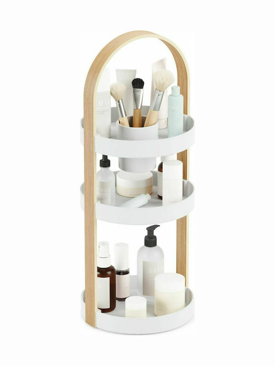 Umbra Bellwood Floor Bathroom Shelf Plastic with 3 Shelves 20x20x50cm White