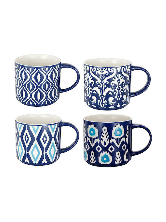 Artekko Ceramic Cup Blue 4pcs