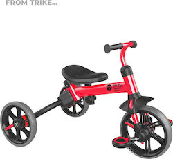 Y Volution Παιδικό Τρίκυκλο Ποδήλατο Μετατρεπόμενο με Χειρολαβή Γονέα Velo Flippa 4 in 1 για 2+ Ετών Κόκκινο