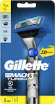 Gillette Mach3 Turbo 3D Razor with 3 Blade Replacement Heads & Lubricating Tape Champions League 2pcs