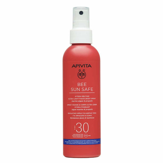 Apivita Bee Sun Safe Hydra Melting Ultra Light Αδιάβροχη Αντηλιακή Λοσιόν Προσώπου και Σώματος SPF30 σε Spray 200ml