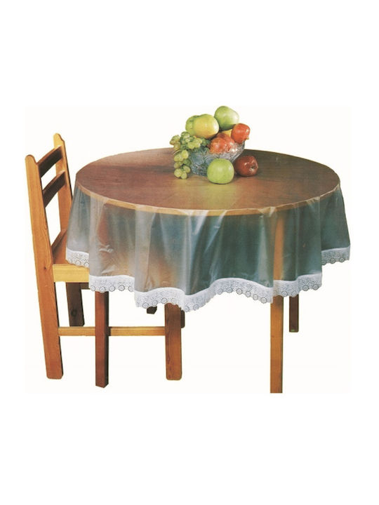 Sidi Home Plast Tablecloth with Lace translucent 132x132cm