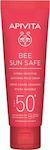 Apivita Bee Sun Safe Hydra Sensitive Waterproof Sunscreen Cream Face SPF50 50ml