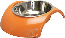 Rogz Luna Metallic Bowls Dog Food & Water Orange 700ml