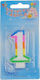 Next Lumânare de Zi de Naștere Număr "1" Multicolor 35102-01---2