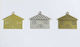 Metal Decorative Element for Wedding Favors Metal House Large 55x40mm 1pcs (Μiscellaneous Designs/Colors)