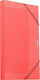 Typotrust Plastic File Box with Rubber Band Red...