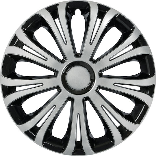 Caravelshop Σετ Τάσια Αυτοκινήτου Avera 13" 4τμχ Ασημί