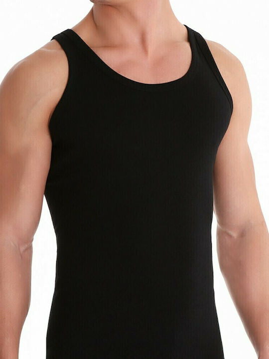 6/411 Men's Sleeveless Undershirt Black