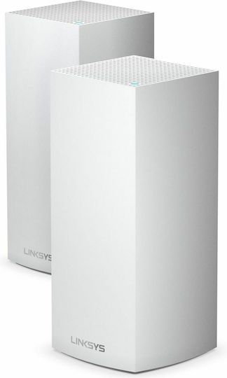 LinkSys Velop AX4200 WiFi Mesh Network Access Point Wi‑Fi 5 Tri Band (2.4 & 5 & 5GHz) σε Διπλό Kit