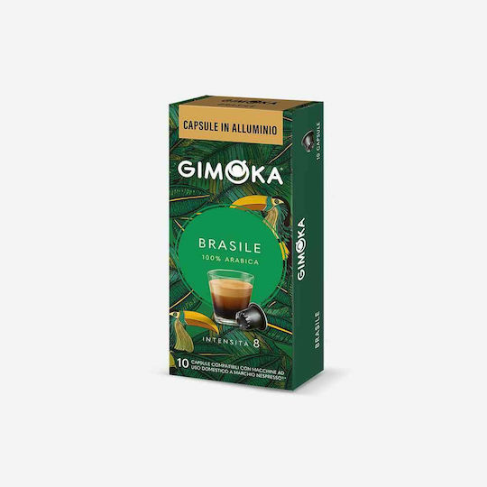 Gimoka Kapseln Espresso Brasile Kompatibel mit Maschine Nespresso 10Mützen