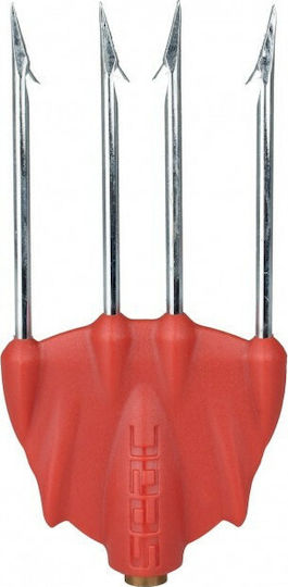 Seac Killer Spear Nylon Red 4 Tips Light Speargun Four Prongs Head