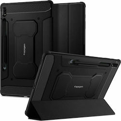 Spigen Rugged Armor Pro Flip Cover Plastic Durable Black (Galaxy Tab S7) ACS01604