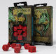 Q Workshop Celtic 3D Dice Set Zaruri Roșu și Ne...