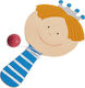 Christening Favor with Toy Racket with Ball Prince made of Wood 14pcs