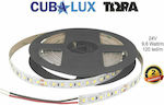 Cubalux Bandă LED Alimentare 24V cu Lumină Alb Cald Lungime 5m și 120 LED-uri pe Metru