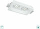 Fan Europe Morganaq2 Parallelogram Plaster Recessed Ceiling Spot with GU10 Bulb Base White 25.5x15.5cm